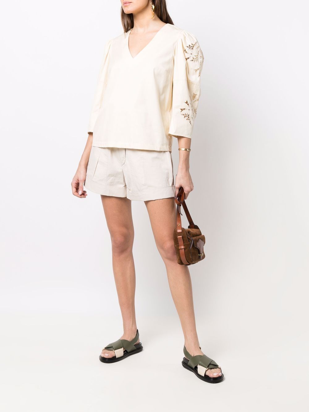 фото Scotch & soda broderie anglais v-neck blouse