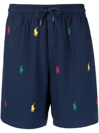 Polo Ralph Lauren Polo Pony Embroidered Swim Shorts - Farfetch