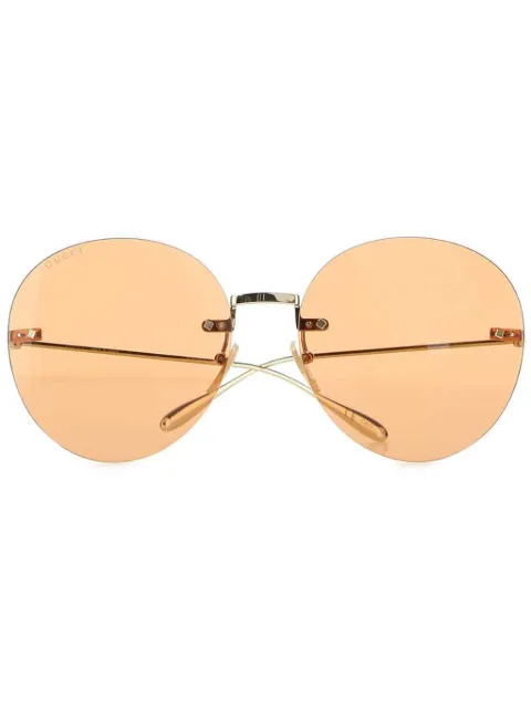 Gucci Eyewear round-frame logo-charm sunglasses