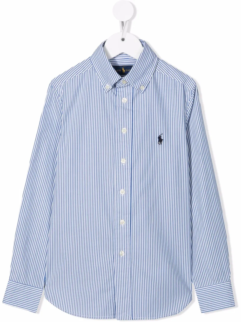 Ralph Lauren Kids embroidered-logo Striped Shirt - Farfetch