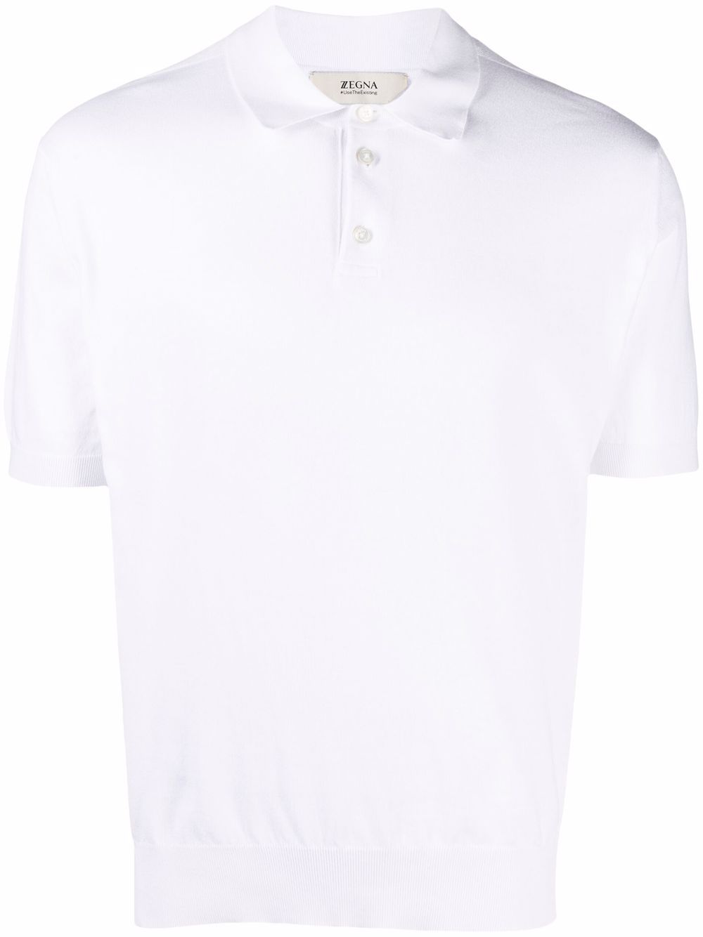 

Zegna playera tipo polo manga corta - Blanco