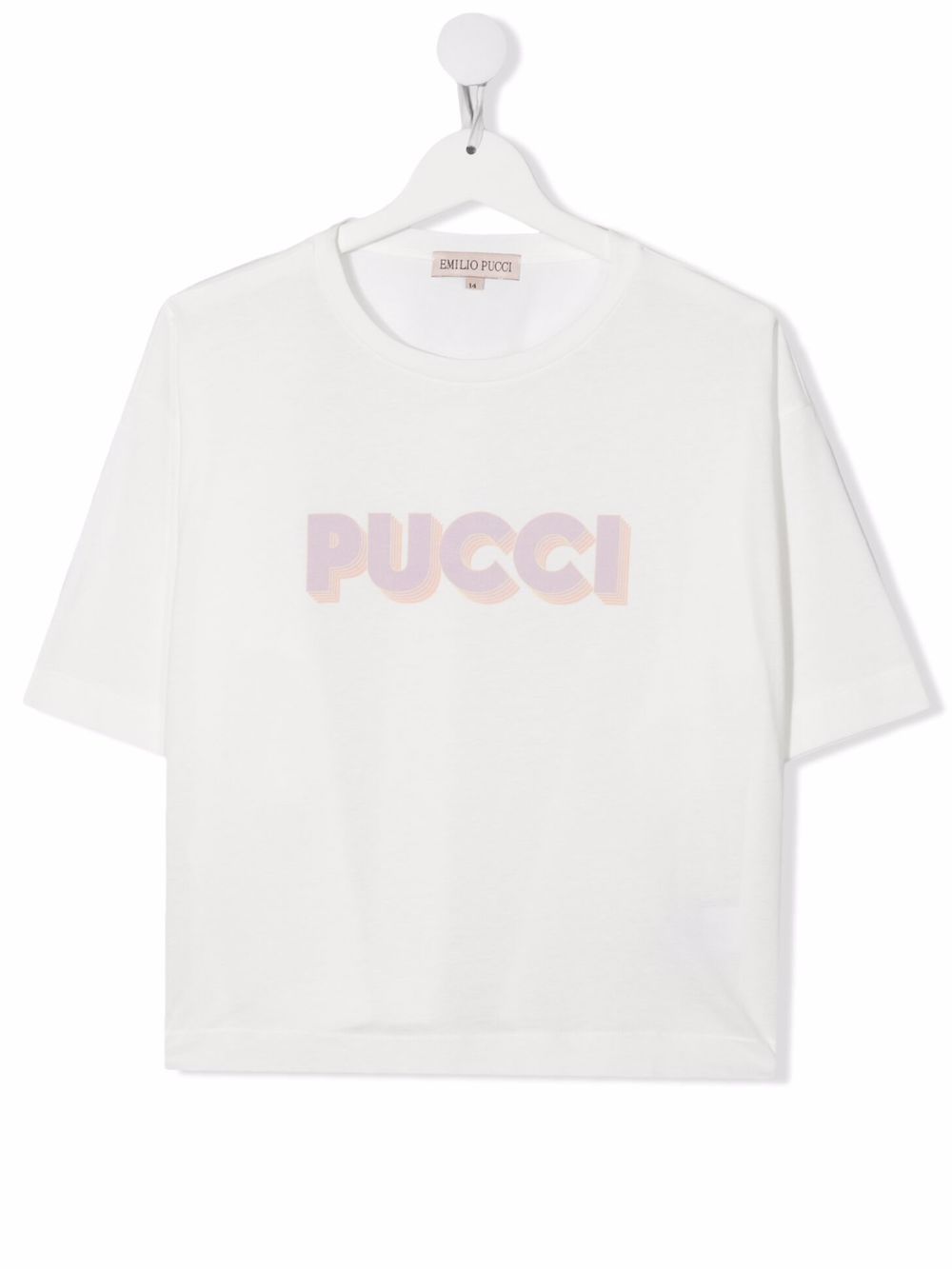 фото Emilio pucci junior logo-print short-sleeve t-shirt