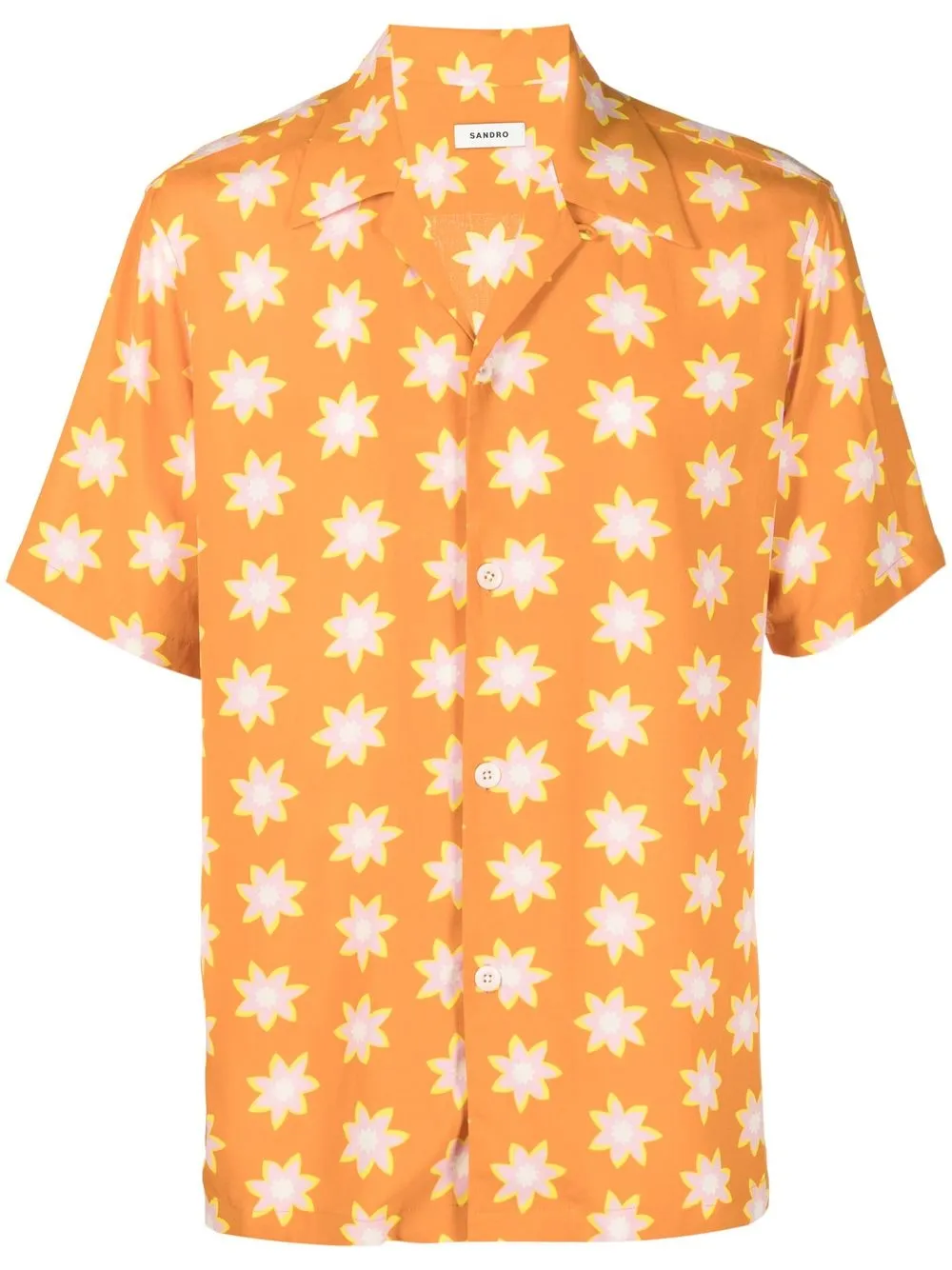 

SANDRO camisa con estampado floral - Naranja