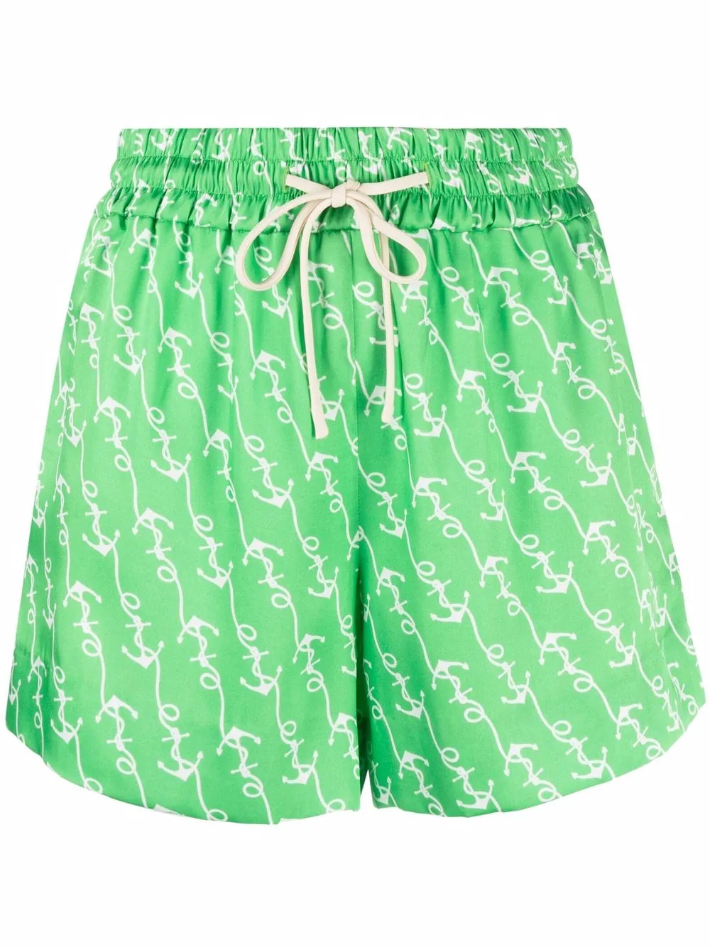 

SANDRO anchor-print loose-fit shorts - Green
