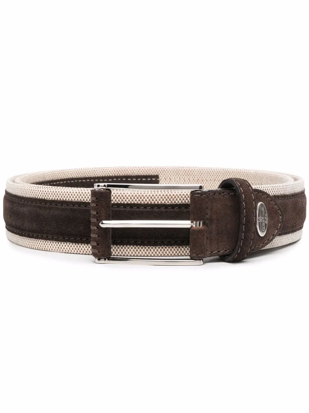 

Corneliani woven leather belt - Brown