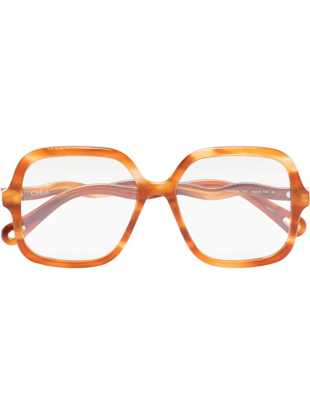 Chloé Wavy Arms Square-frame Glasses