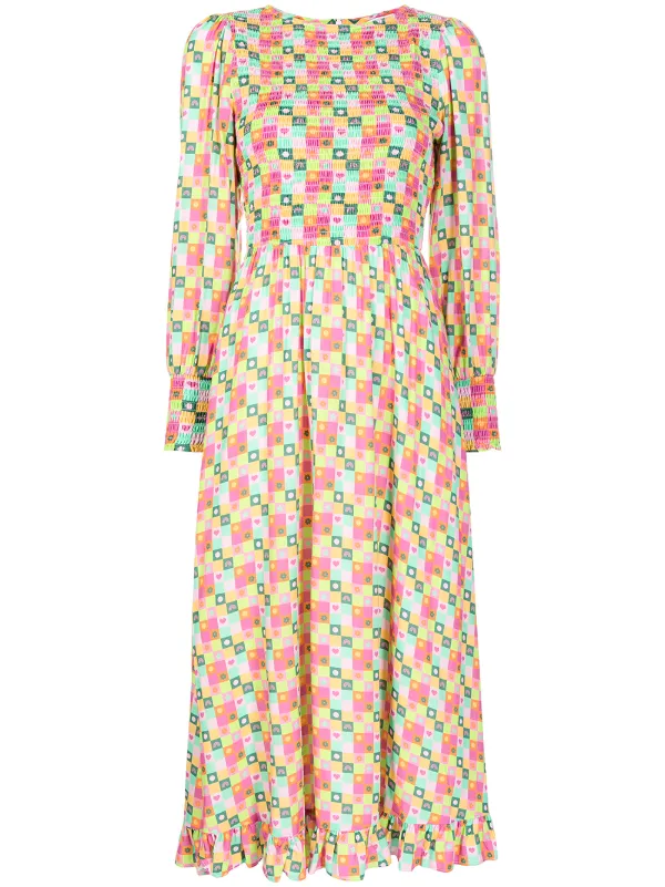 Olivia Rubin Checked long-sleeve Smock 