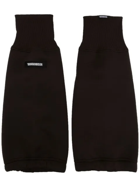 logo-patch fingerless gloves