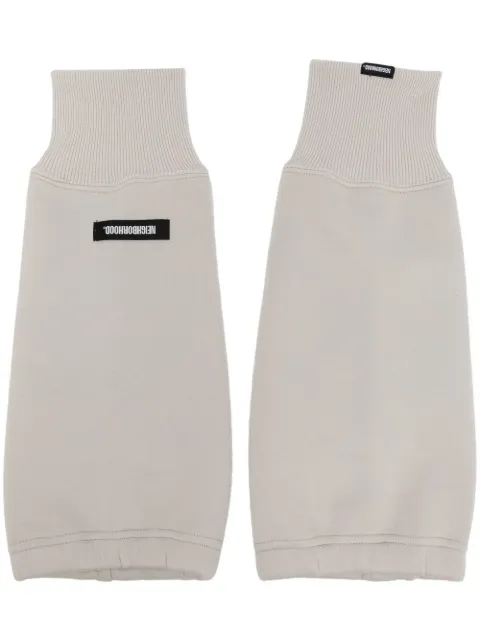 logo-patch fingerless gloves