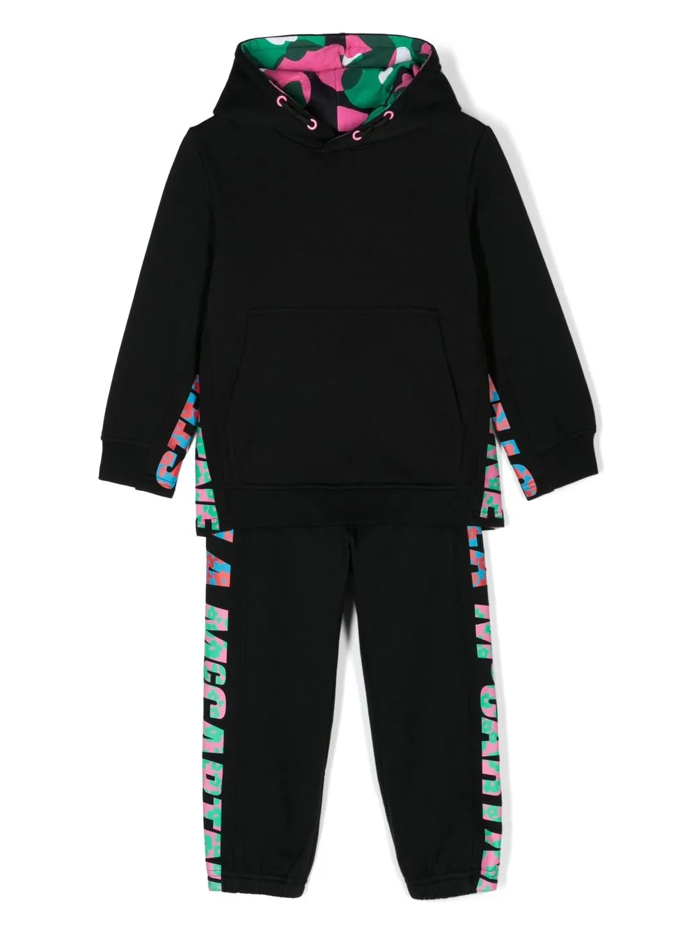 

Stella McCartney Kids floral-print tracksuit set - Black