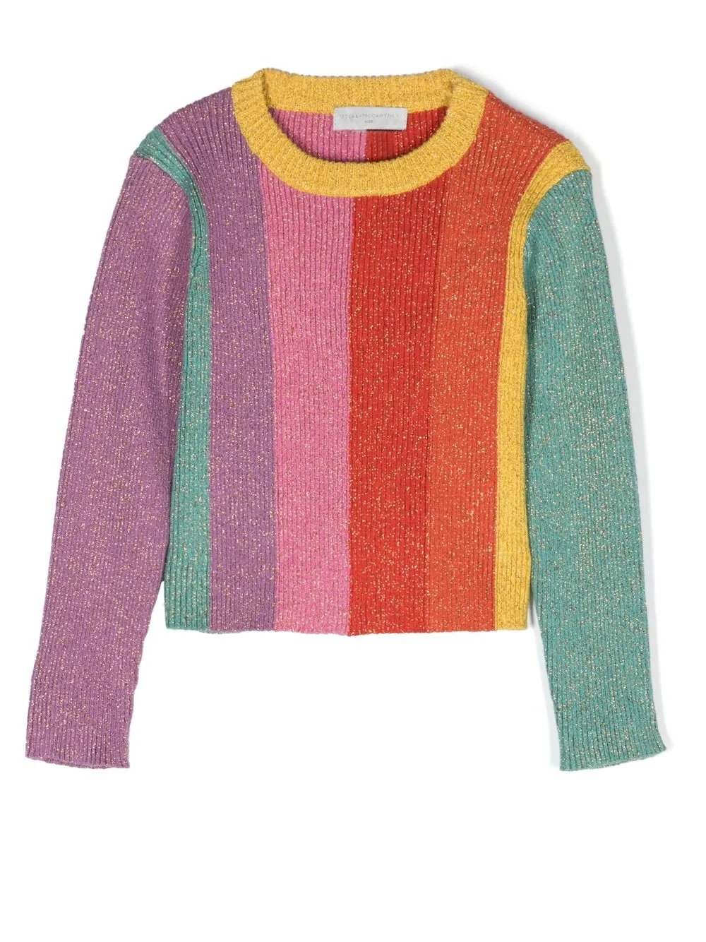 

Stella McCartney Kids glitter striped jumper - Orange