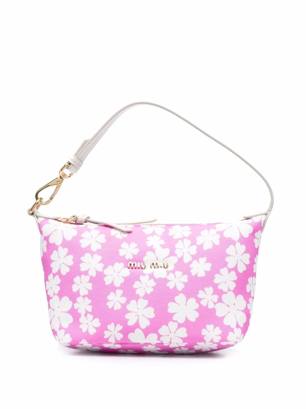 Miu Miu floral-print Leather Tote Bag - Farfetch