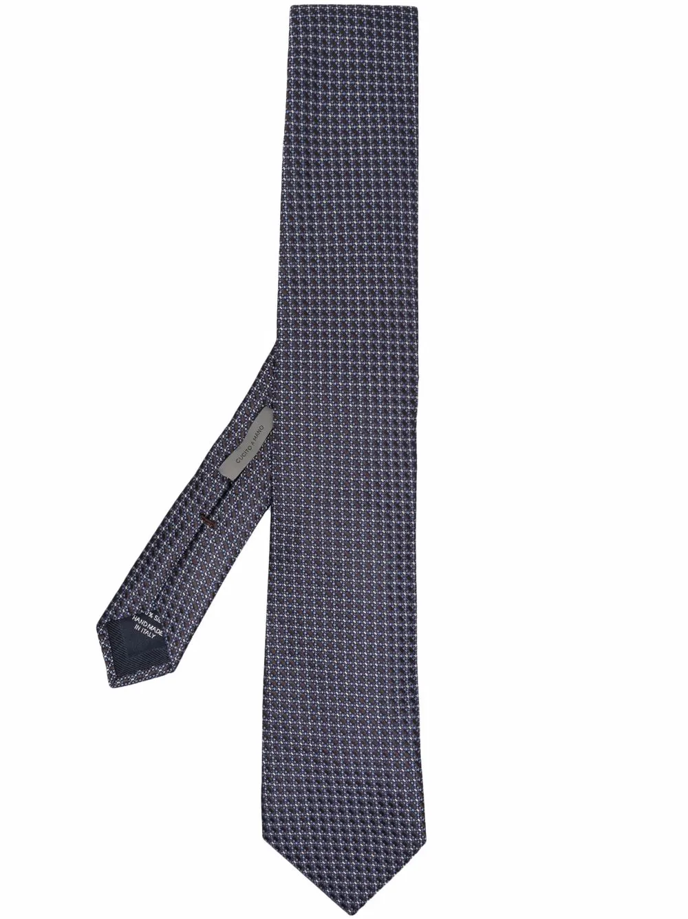 

Corneliani corbata de seda con motivo geométrico en jacquard - Azul