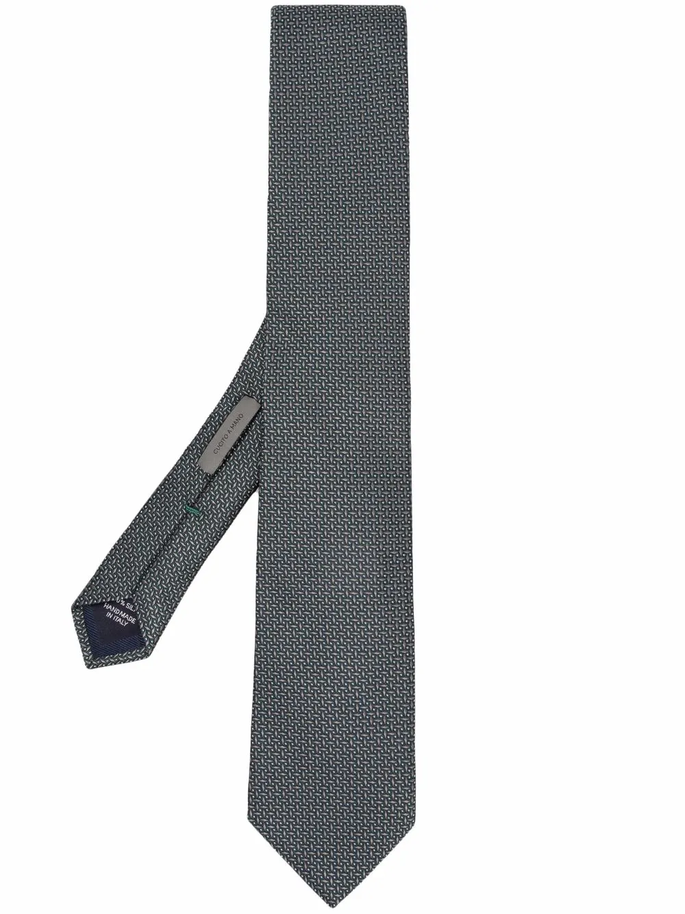 

Corneliani geometric-pattern silk tie - Blue