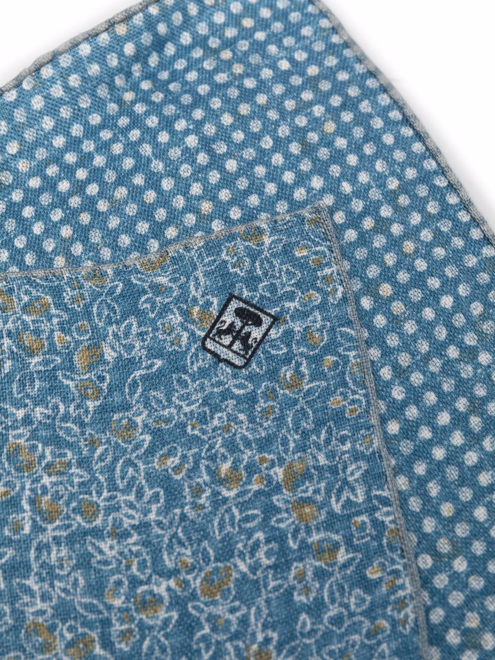 фото Corneliani шелковый платок с цветочным принтом