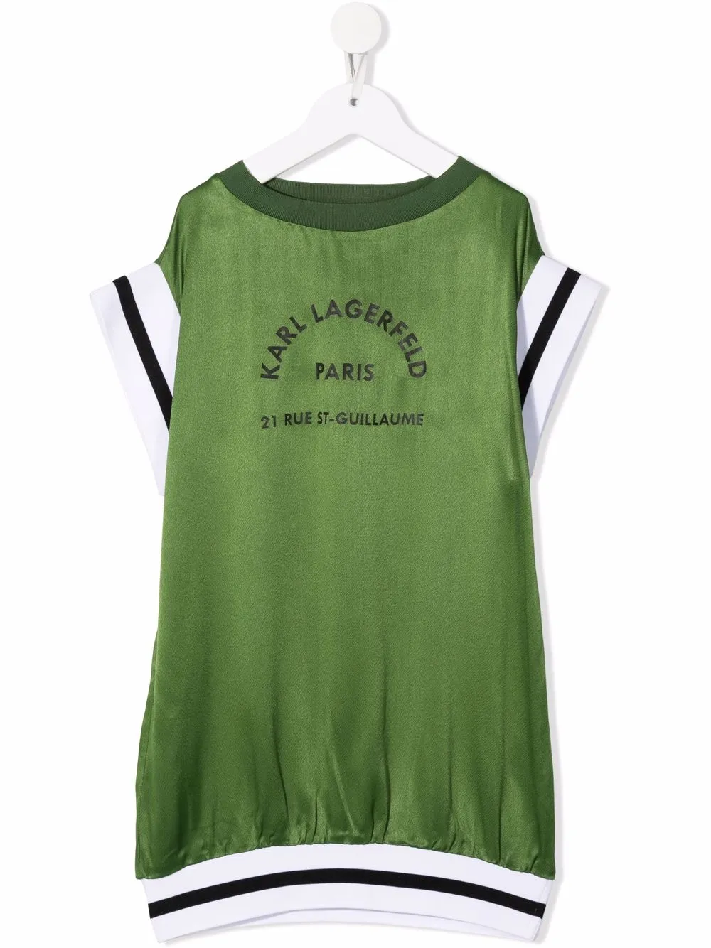 

Karl Lagerfeld Kids vestido estilo sudadera con logo estampado - Verde