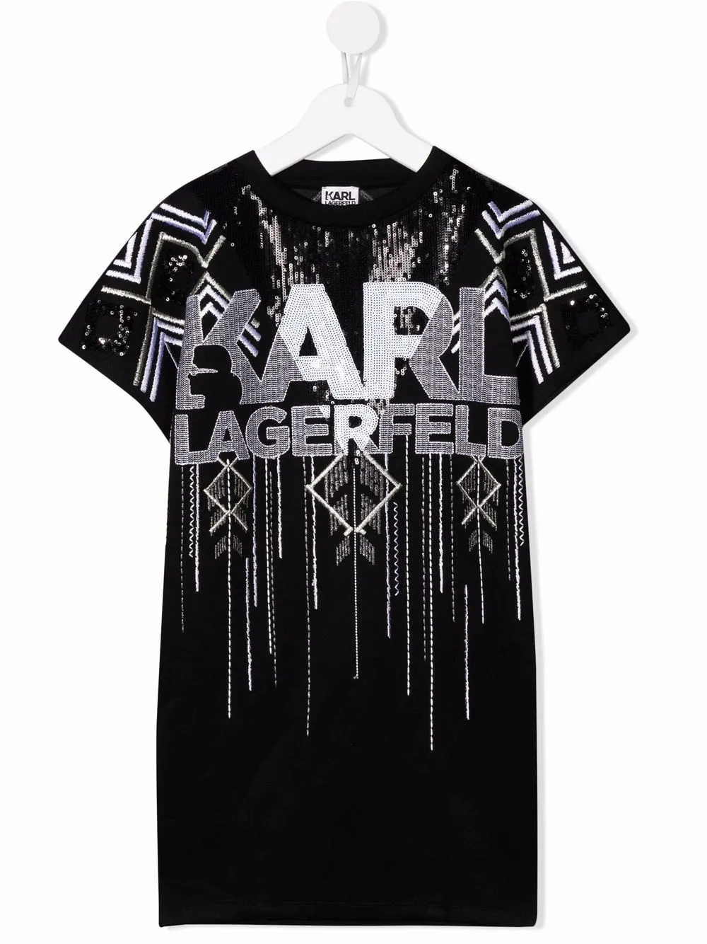 

Karl Lagerfeld Kids logo-print T-shirt dress - Black