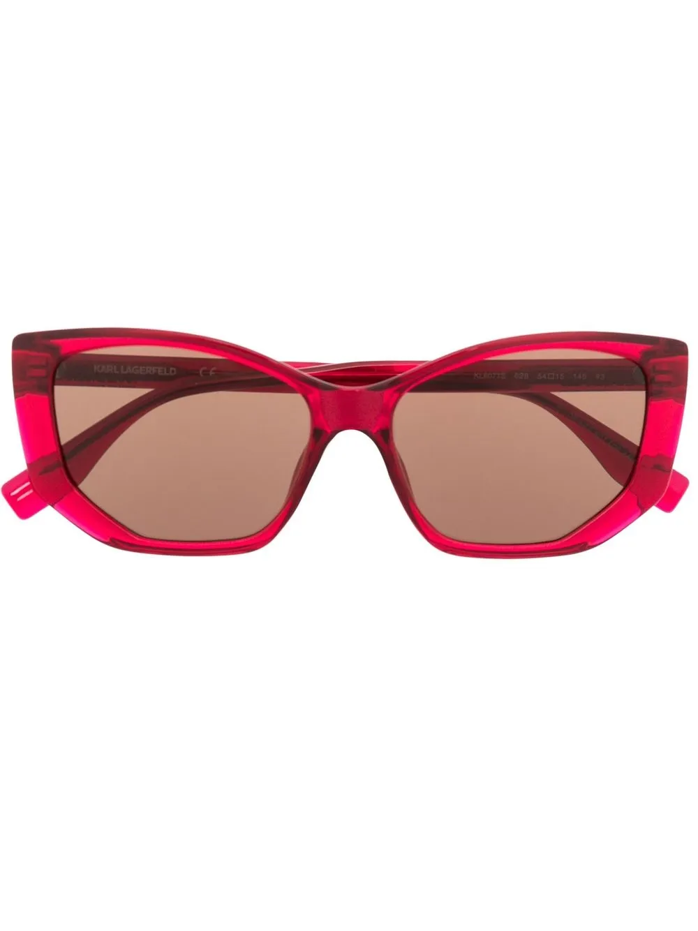 

Karl Lagerfeld transparent butterfly-frame sunglasses - Red