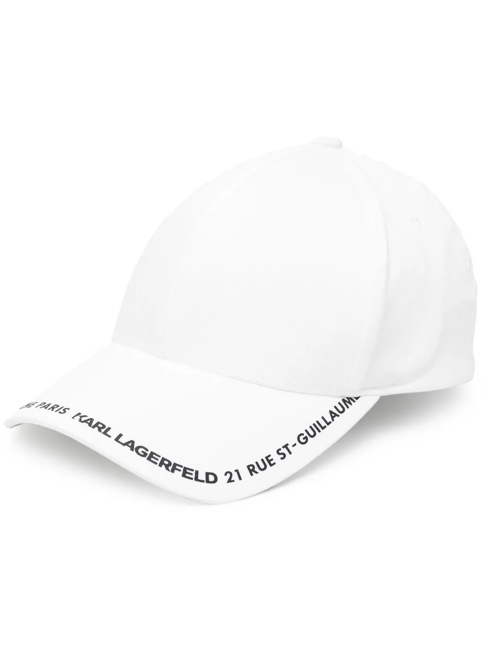 

Karl Lagerfeld logo-plaque detail baseball cap - White