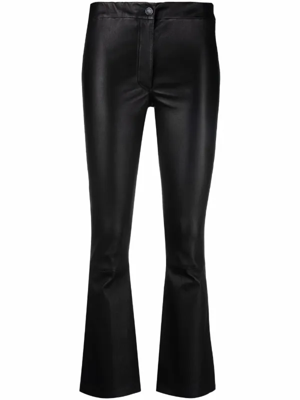 Arma Cropped Flared Trousers in Black