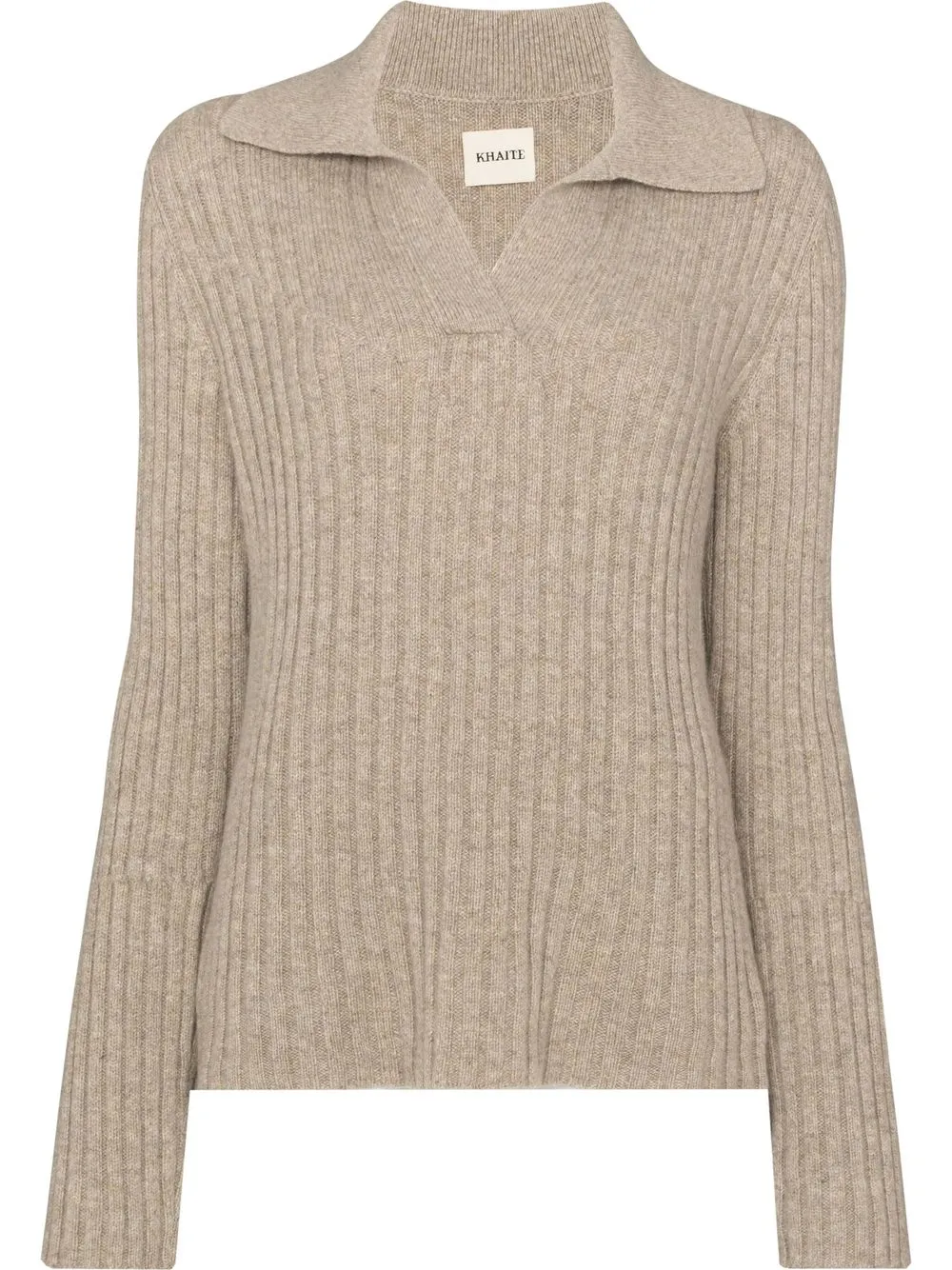 

KHAITE Stella ribbed-knit jumper - Neutrals