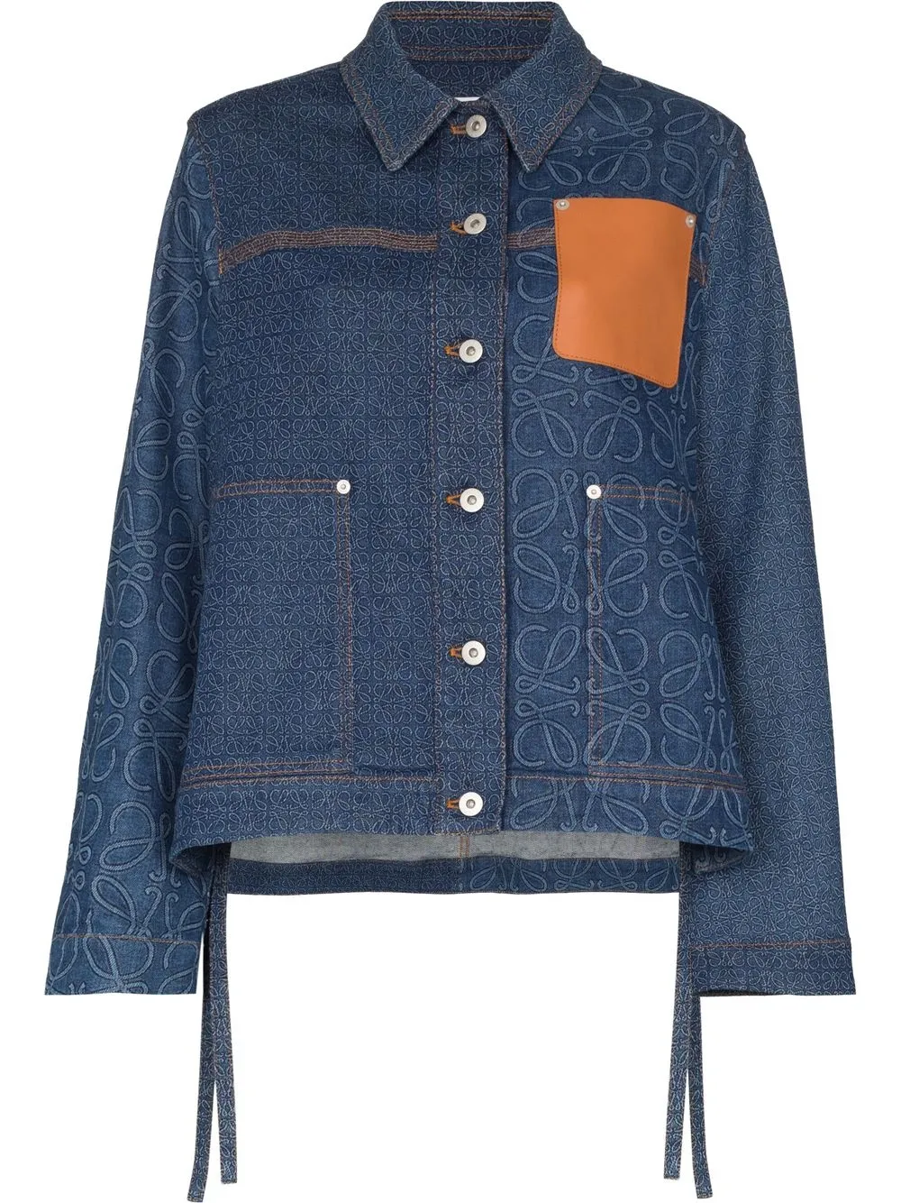 

LOEWE chamarra de mezclilla Anagram Workwear - Azul