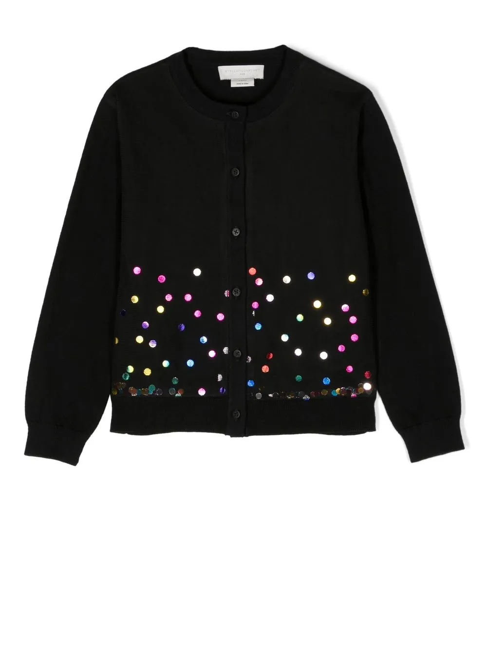 

Stella McCartney Kids cárdigan con detalle de lentejuelas - Negro