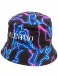 Valentino Garavani Neon Camou print bucket hat - Black