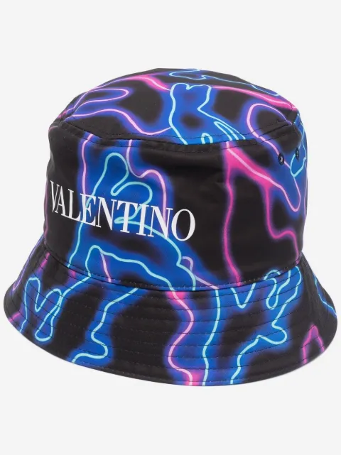 Valentino Garavani Neon Camou print bucket hat