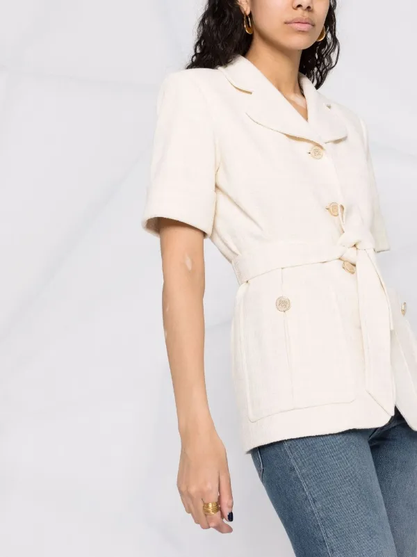 SANDRO Belted short-sleeve Blazer 