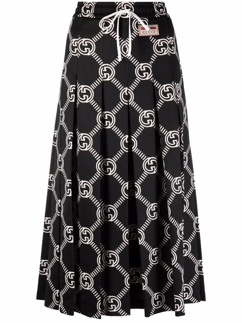 

Gucci high-waisted monogram-pattern skirt - Black