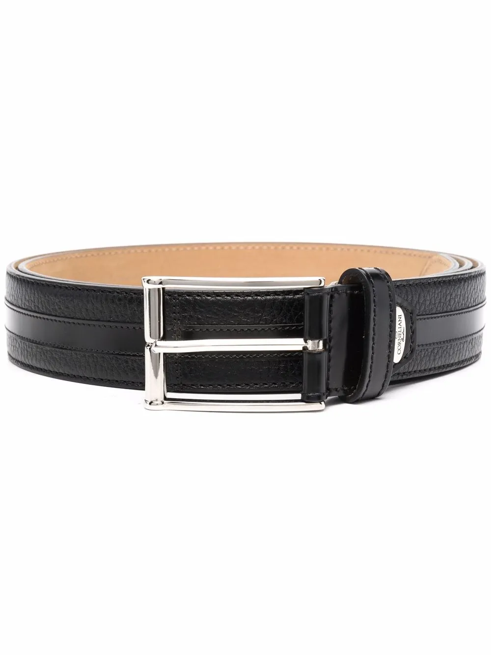 

Corneliani pebbled leather belt - Black