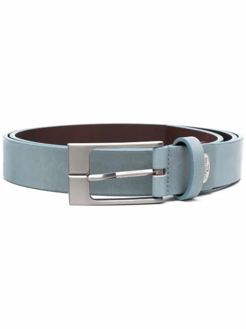 Corneliani metallic leather buckle belt