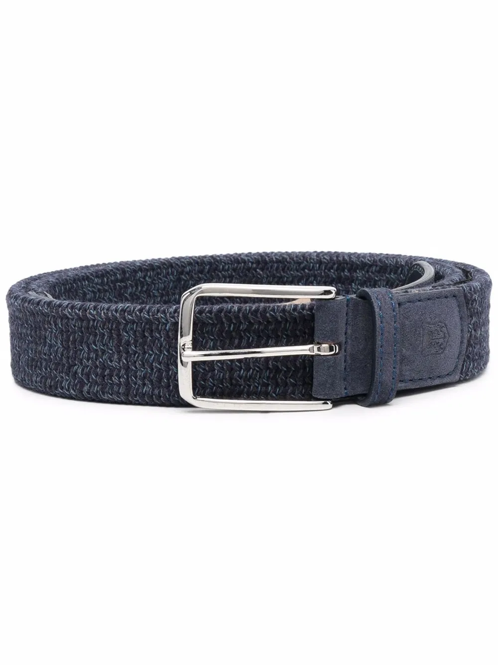 

Corneliani wool-knit buckle belt - Blue