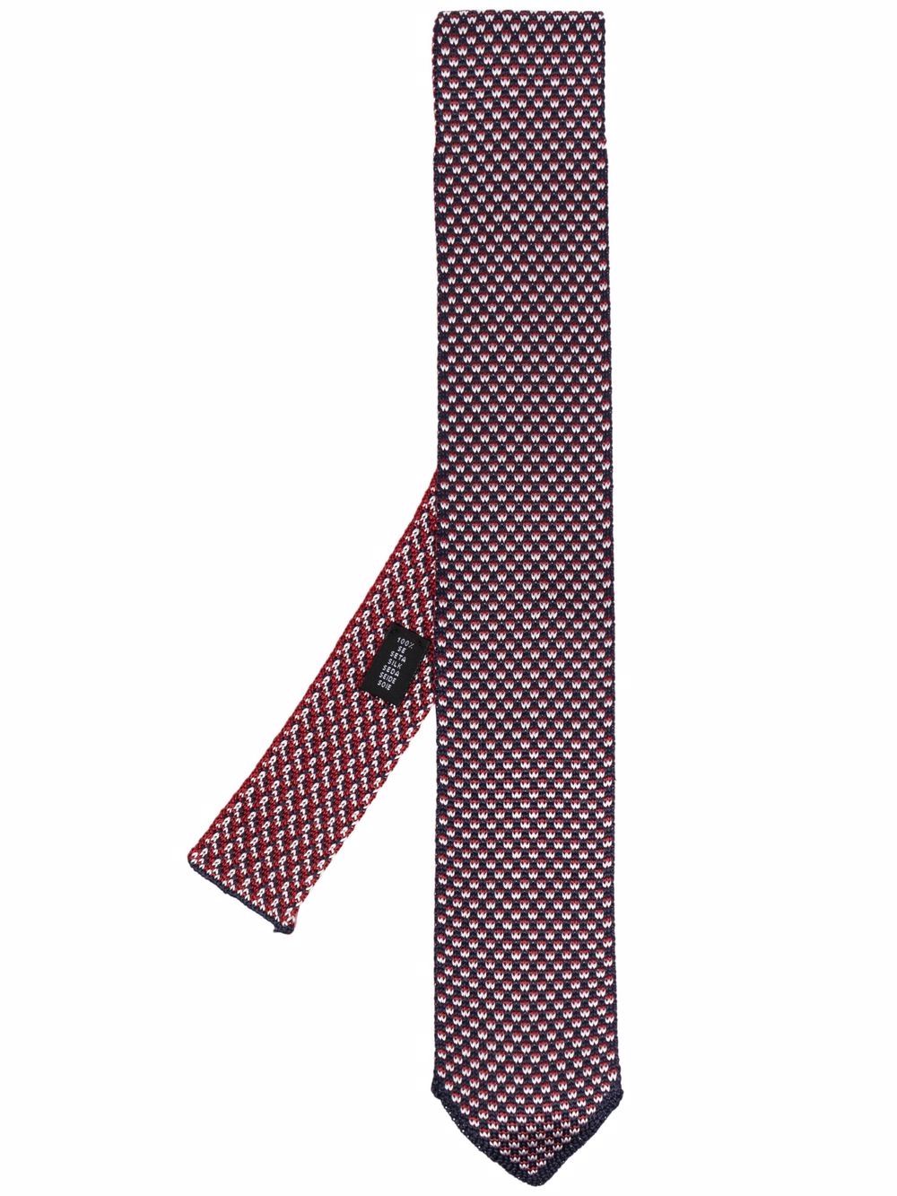 Corneliani layered-stitch Silk Scarf - Farfetch