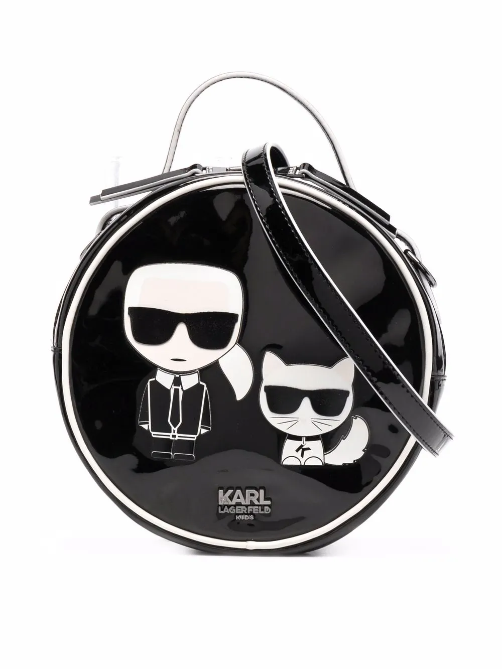 

Karl Lagerfeld Kids bolsa de mano con motivo Karl and Choupette - Negro