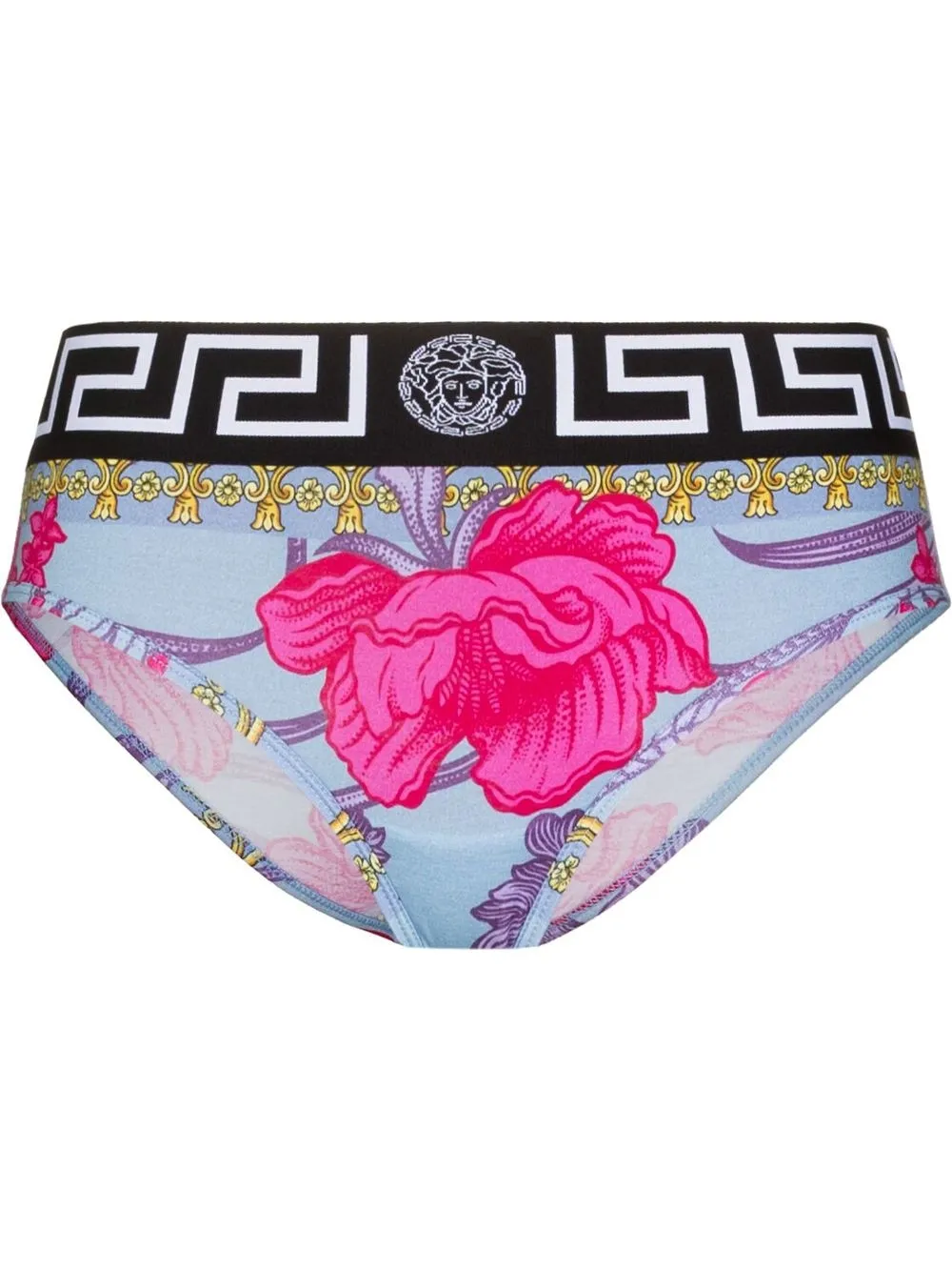 

Versace floral-print briefs - Blue