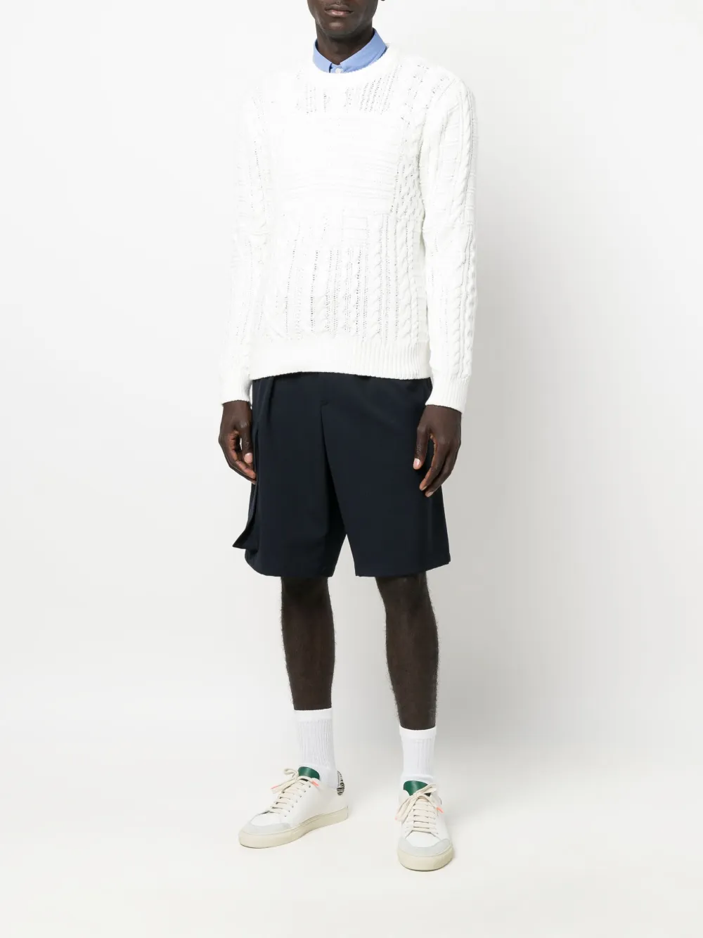 Polo Ralph Lauren flagmotif cableknit Cotton Jumper Farfetch