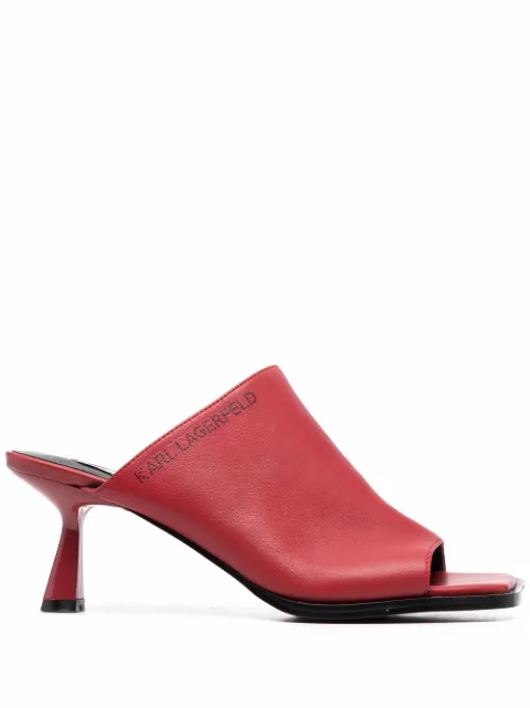 karl lagerfeld 露趾高跟穆勒鞋