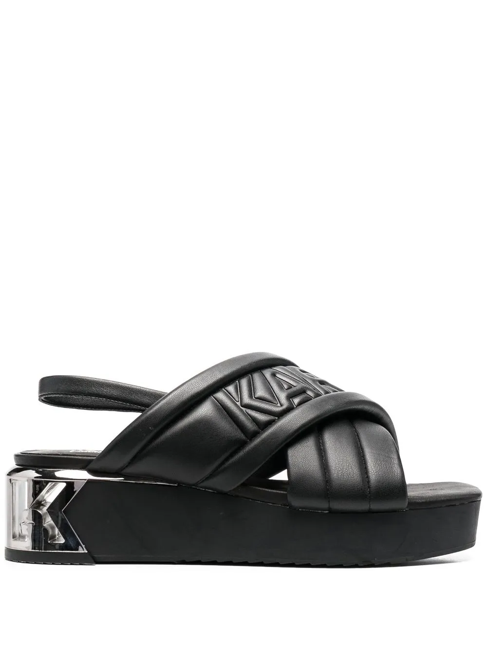 logo-embossed sandals