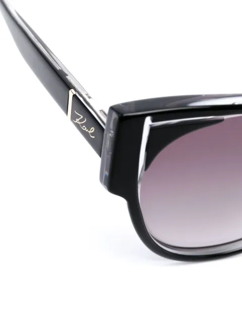 karl lagerfeld signature logo猫眼框太阳眼镜