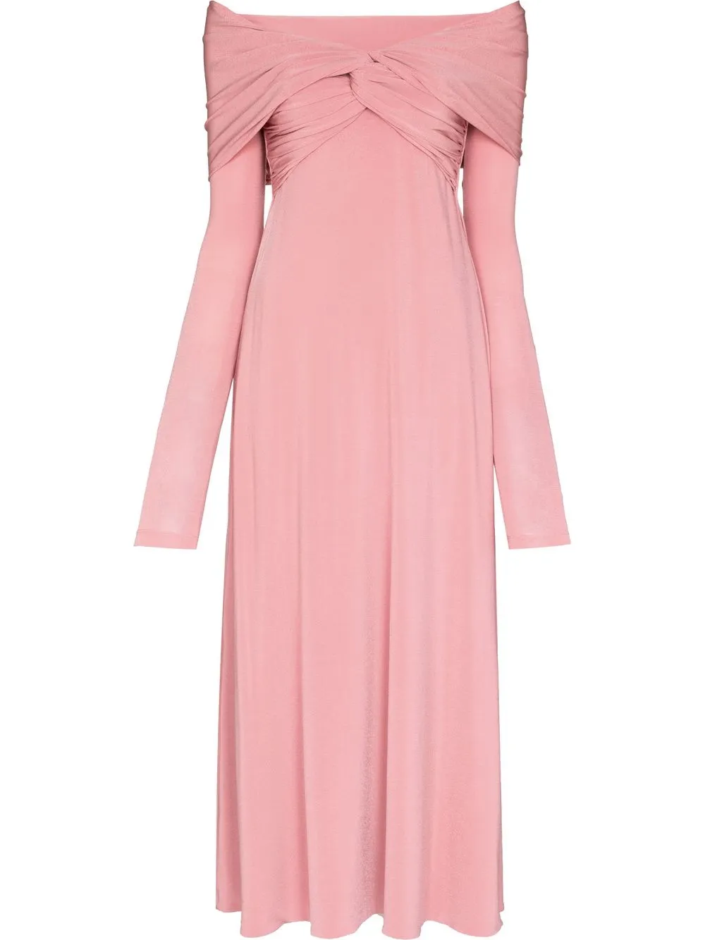 

KHAITE vestido Cerna midi - Rosado