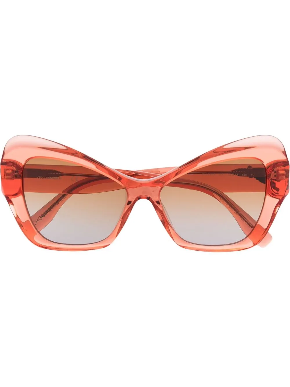 

Karl Lagerfeld Ikonik butterfly-frame sunglasses - Orange