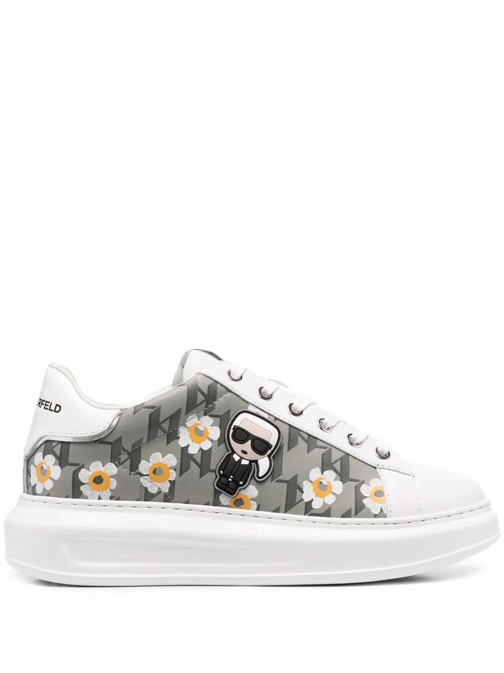 

Karl Lagerfeld Kapri floral low-top sneakers - White