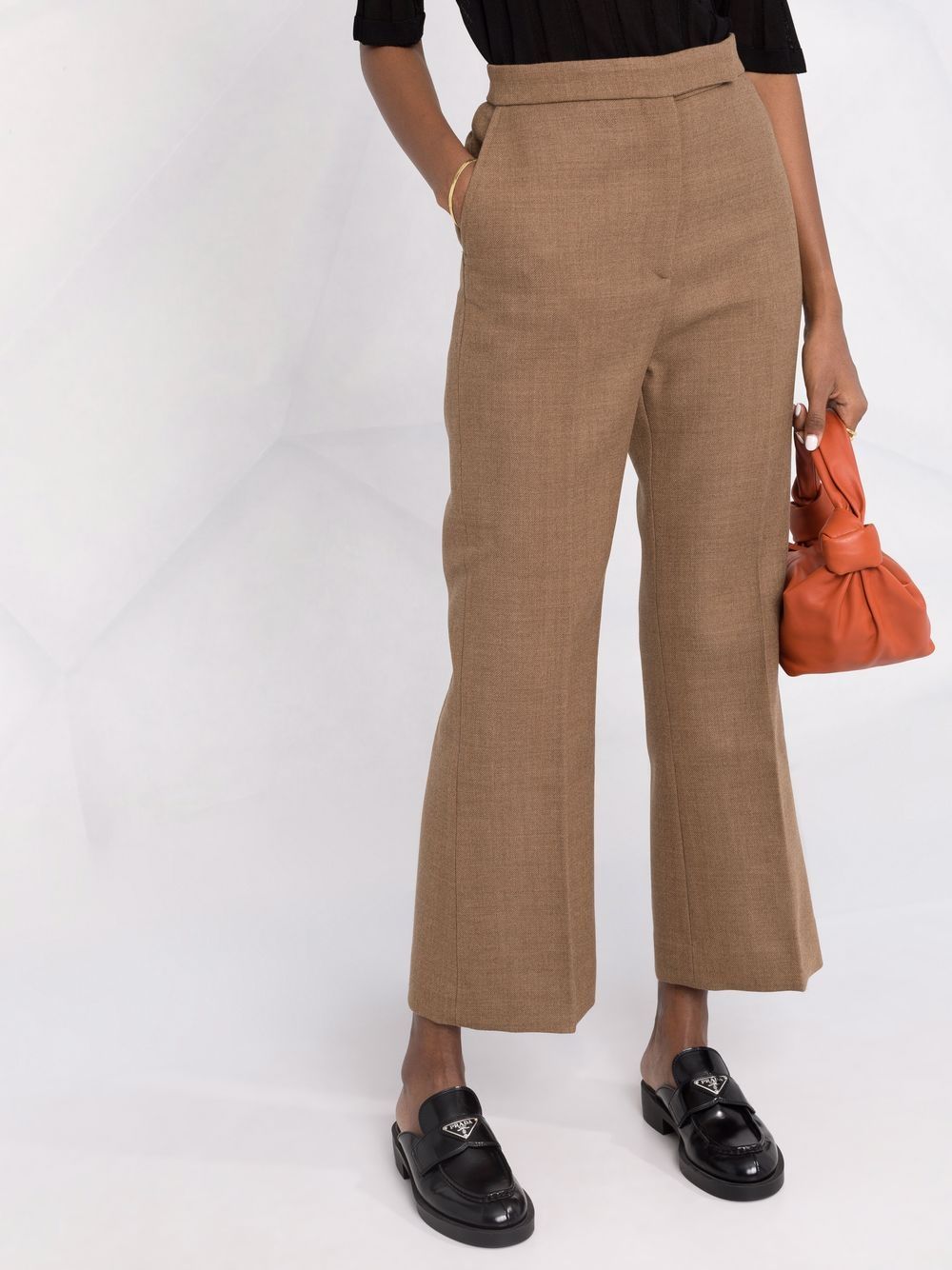 TOTEME Cropped kick-flare Wool Trousers - Farfetch