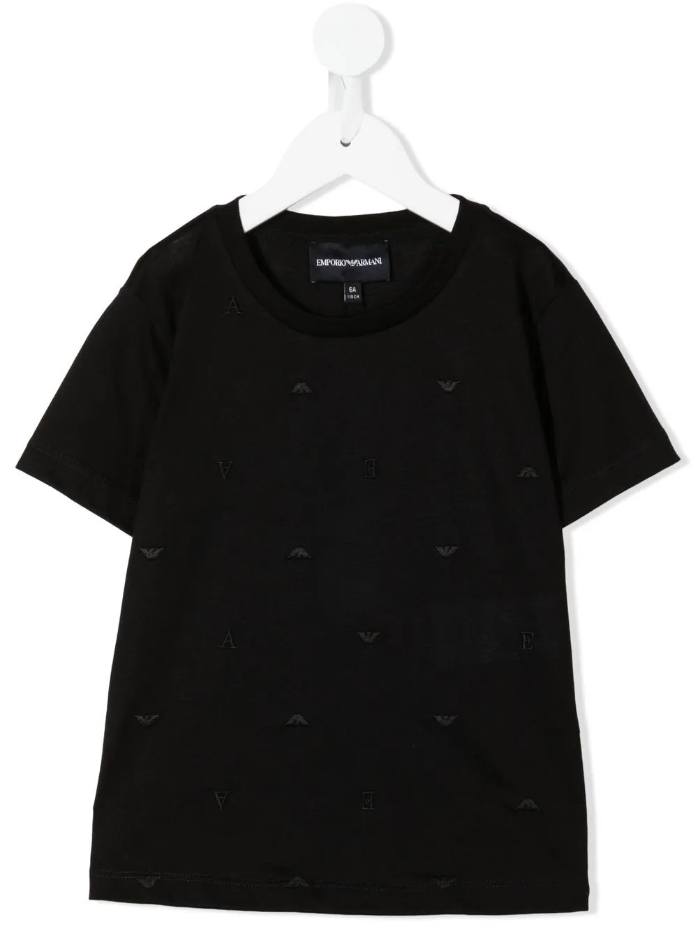 

Emporio Armani Kids logo-embroidered cotton T-shirt - Black