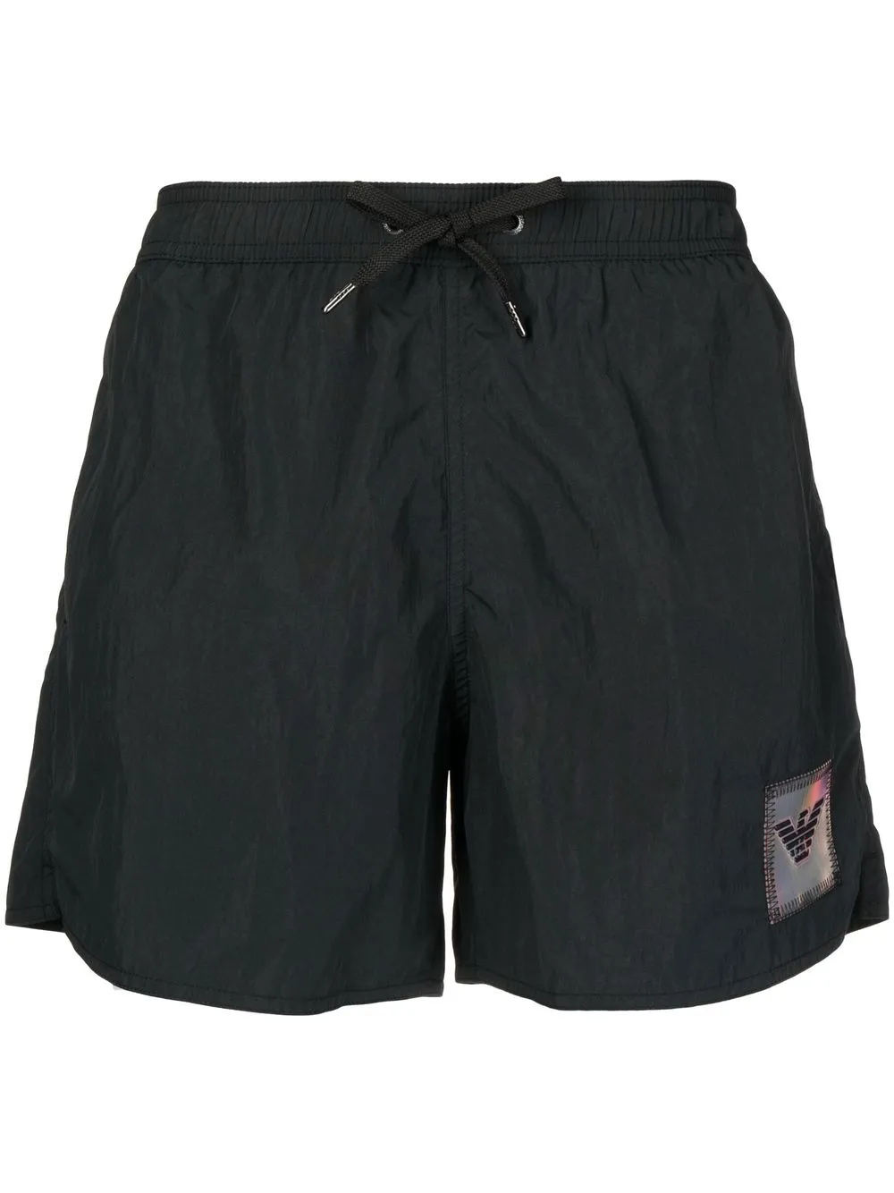 

Emporio Armani logo-patch swim shorts - Black