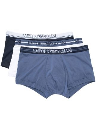 Emporio Armani logo-waistband 3 Pack Boxers - Farfetch