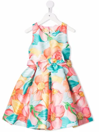 Abito smanicato a fiori Rosa Farfetch Abbigliamento Vestiti Vestiti a fiori 