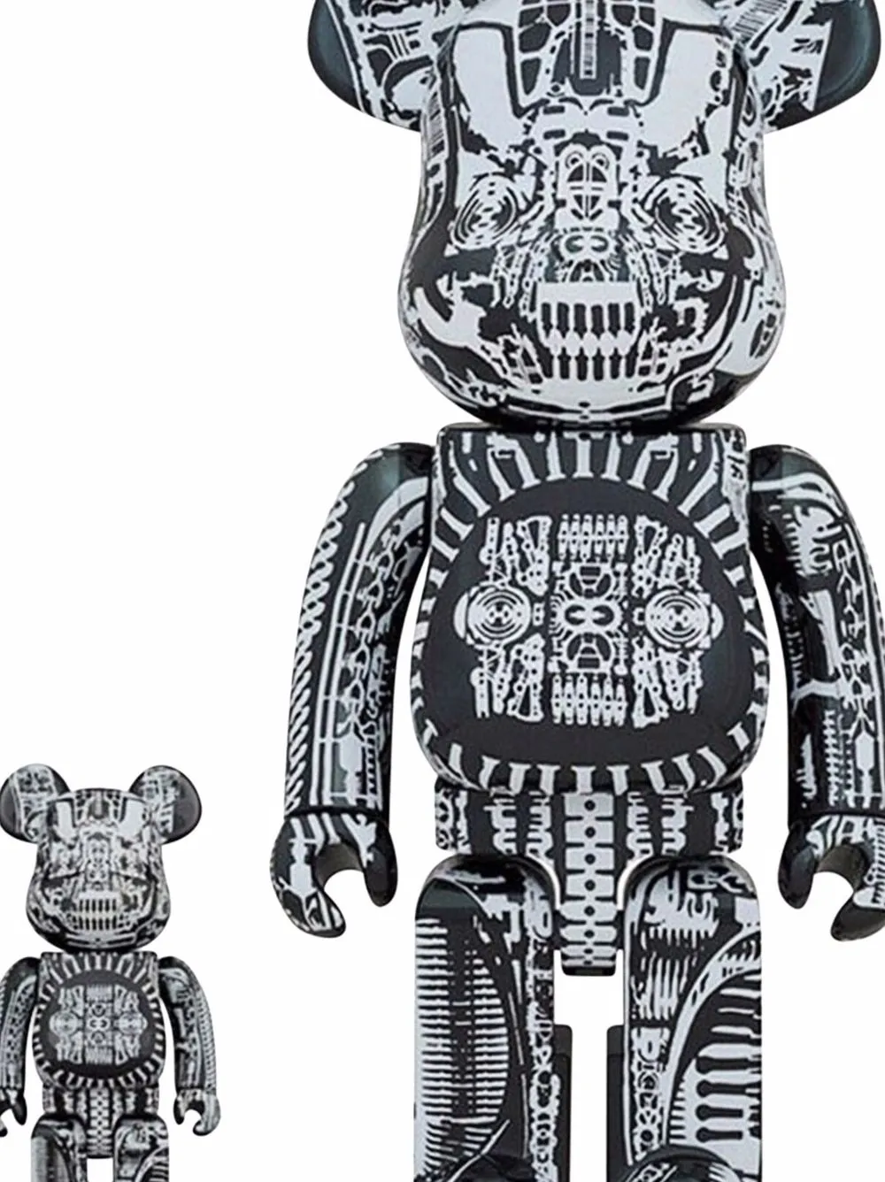 Medicom Toy X H.r. Giger Be@rbrick 100% And 400% Figure Set In Blue